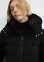 Abrigo Anorak Bego Negro Talla 24 Mujer Mango