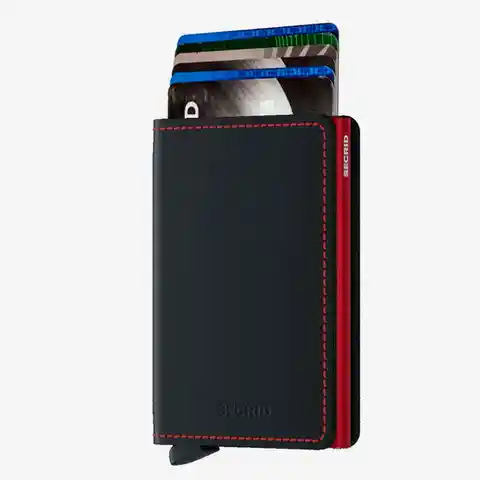 Secrid Billetera Slim Matte Negro Rojo