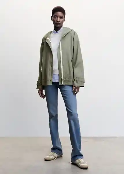 Abrigo Parka Perfume Khaki Talla XL Mujer Mango