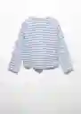 Camiseta Stripes Azul Talla 10 Niña Mango