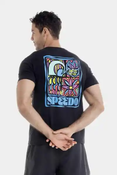 Camiseta Manga Corta Tropical Blocks Hombre Talla XL Speedo