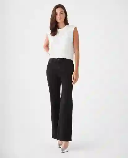 Jean Boot Cut Puro Negro Ultraoscuro Talla 12 479F009 Esprit