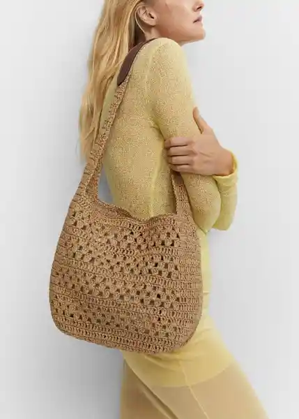 Bolso M Tarida Camel Talla 99 Mujer Mango