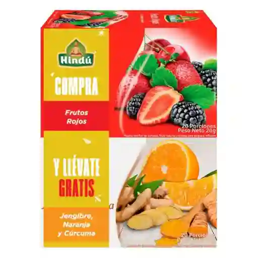 Hindú Mezcla Infusión Frutos Rojos + Jengibre Naranja Cúrcuma