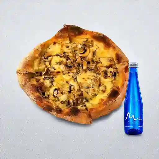 Combo Pizza de Hongos + Manantial Sin Gas 500 ml