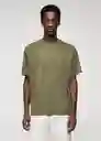 Camiseta Sugar Khaki Talla L Hombre Mango