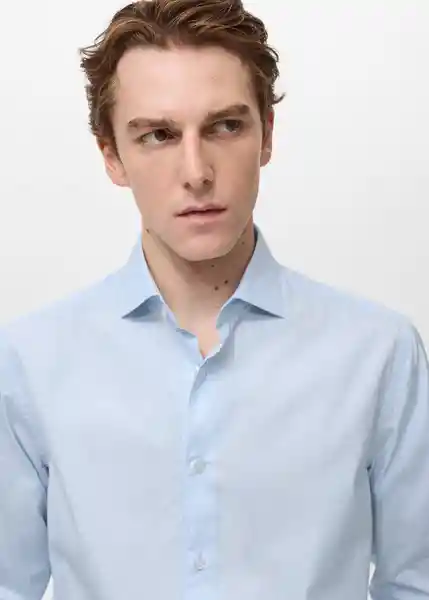 Camisa Donosti Celeste Talla XS  Hombre Mango