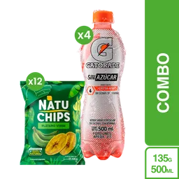 Combo Gatorade Fresa Kiwi Sin Auzcar + Natuchips Plátano