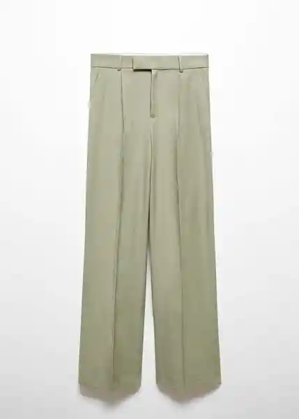 Pantalón Alicante Verde Pastel Talla 40 Mujer Mango