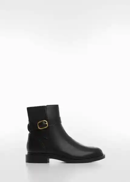 Botines Sindi Negro Talla 40 Mujer Mango