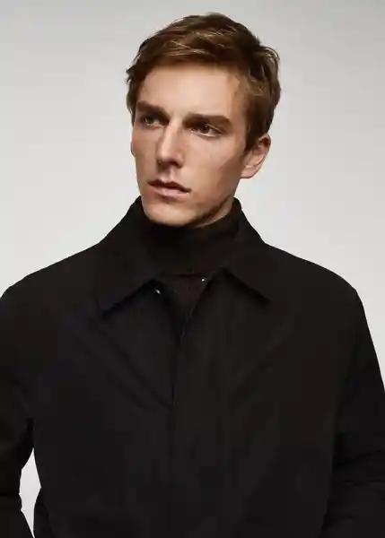 Abrigo Parka Bonet Negro Talla M Hombre Mango