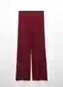 Pantalón Margot-A Vino Talla L Mujer Mango