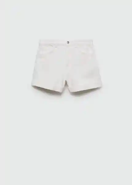 Short Mom80 Blanco Talla 42 Mujer Mango