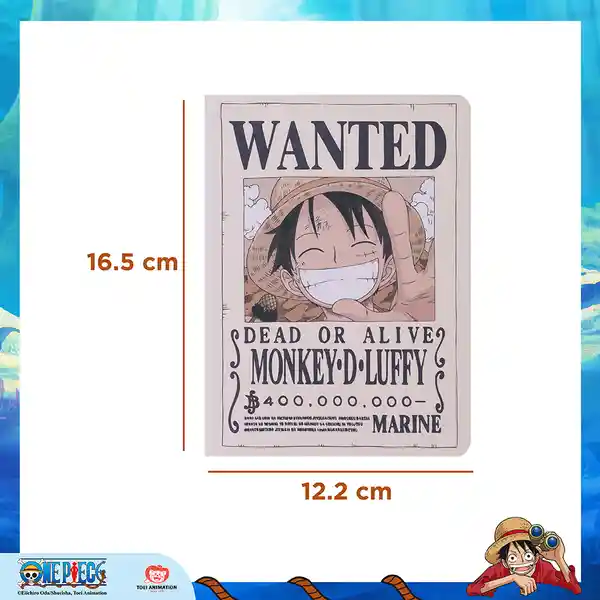 Libreta Tapa Dura Luffy 80 Hojas Serie One Piece Variado Miniso