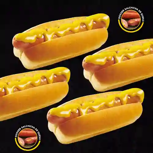 Hot Dog Fans: (Dos Big Dogger + Dos Dogger Queso)