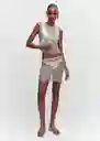 Falda Sita Blanco Talla S Mujer Mango