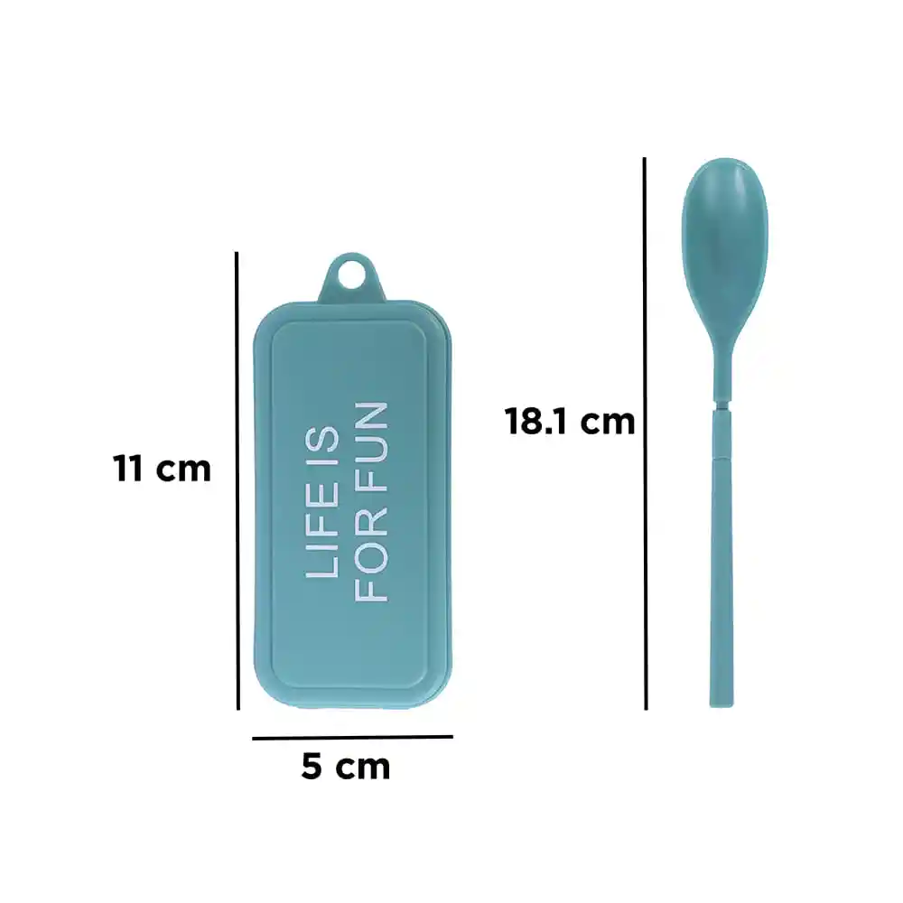 Miniso Kit de Cubiertos de Plástico Desarmables Verde