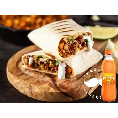 Combo Burrito Mixto + Naranja Postobón 250 ml
