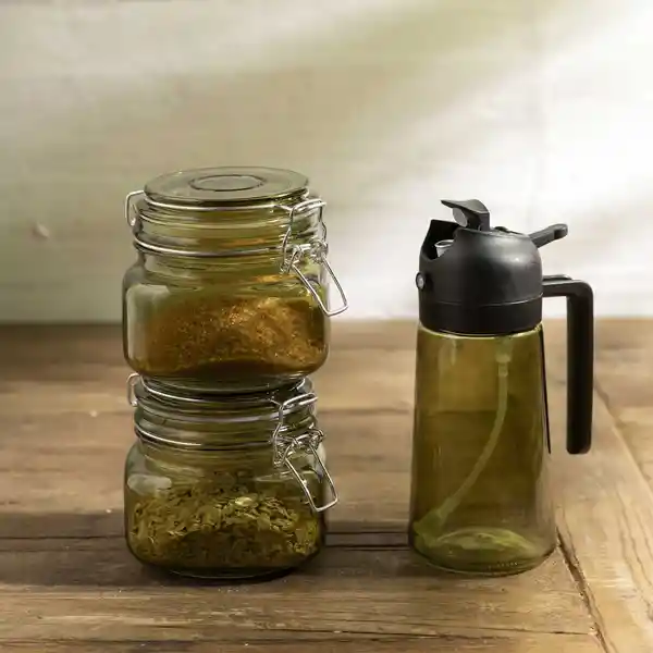 Set de Recipiente Redondo Verde 400 mL Ambiente Gourmet