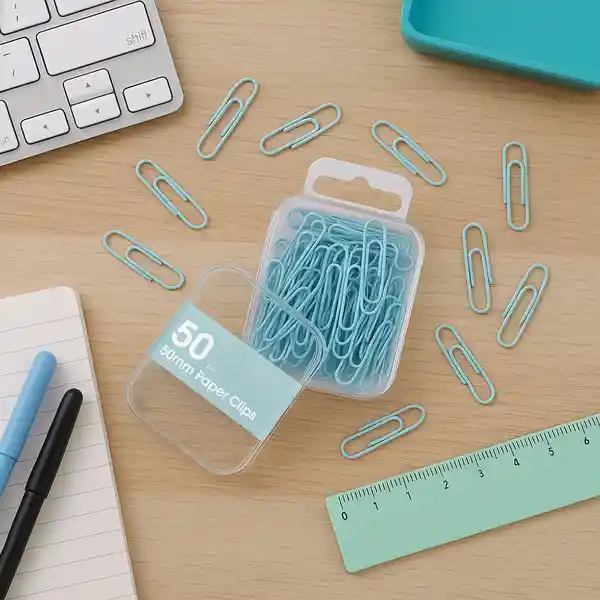 Set de Escritorio Clips Verdes 50 mm Miniso