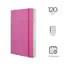 Cuaderno Estampado Con Plan Mensual Fucsia 160 Hojas Miniso