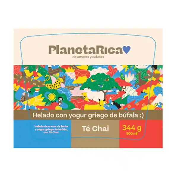 Helado Planeta Rica Yogurt Griego Bufala Te Chai