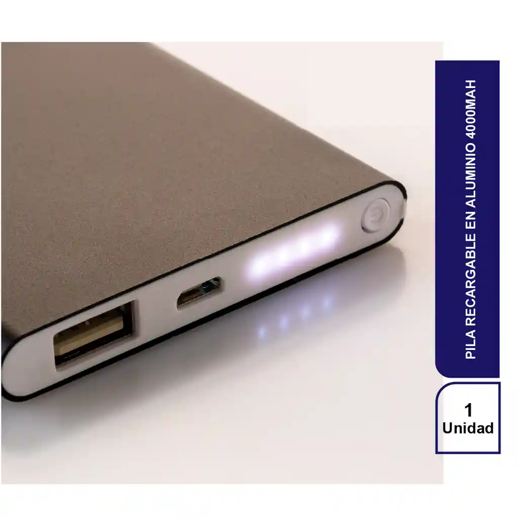 Pila Recargable en Aluminio 4000 Mah