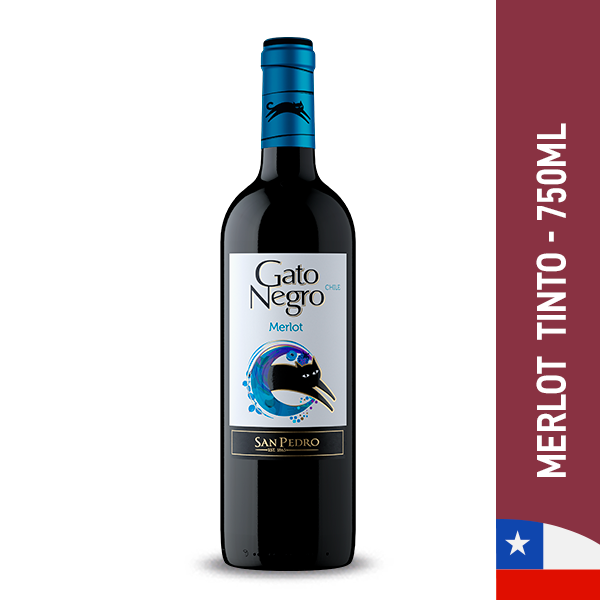 Gato Negro Vino Tinto Merlot 750 ml