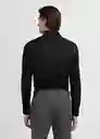 Camisa Emotion Negro Talla XL Hombre Mango