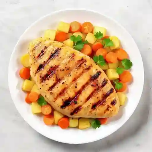 Pechuga entera a la parrilla