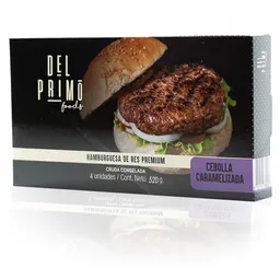 Del Primo Foods Hamburguesa de Res Cebolla Caramelizada