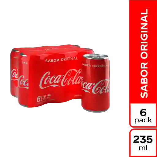 Gaseosa Coca-Cola Sabor Original 235ml x 6 Unds