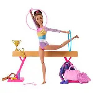 Barbie Muñeca Gimnasta Cabello Castaño