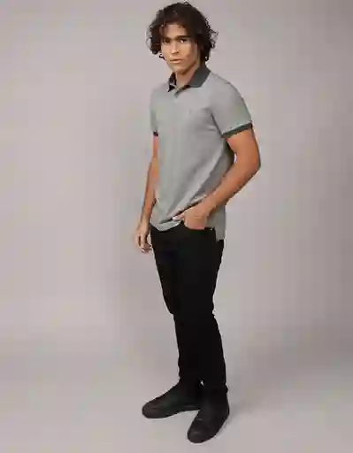 Polo Hombre Azul Talla Medium 4693086 American Eagle