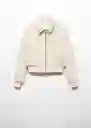 Chaqueta Twill Crudo Talla L Mujer Mango