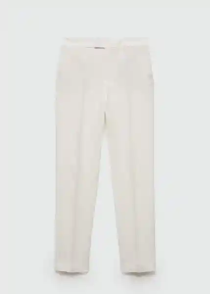 Pantalón Niza Blanco 38 Mujer Mango