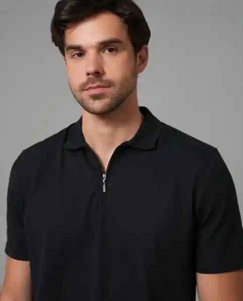 Camiseta Polo Hombre Negro Talla M 199G100_NEG194007 Rifle