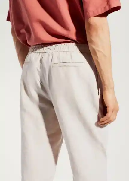 Pantalón Romelino Crudo Talla 46 Hombre Mango