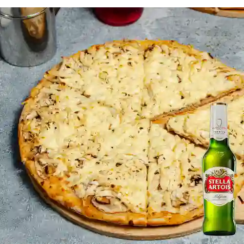 Combo Pollo con Champiñones + Stella Artois 355 ml