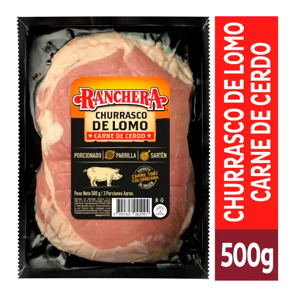 Ranchera Churrasco de Lomo Cerdo 500 g