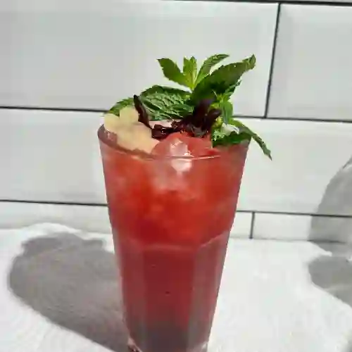 Soda de Flor de Jaimaica y Jengibre