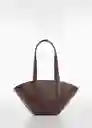 Bolso M Montse Chocolate Talla 99 Mujer Mango