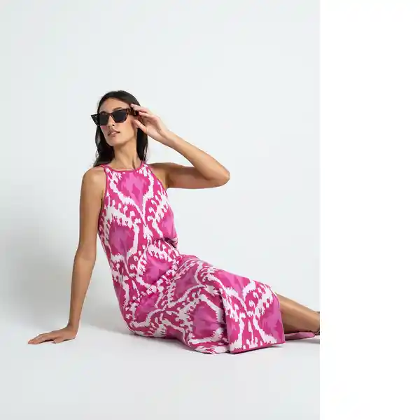 Vestido Mujer Rosa Boreas Medio Talla M 472F032 Naf Naf