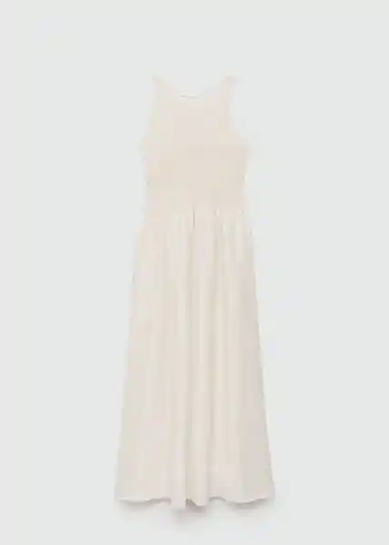 Vestido Noelia Offwhite Talla L Mujer Mango