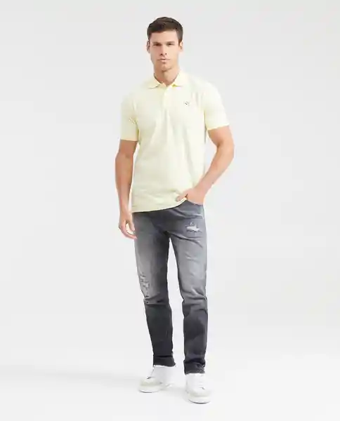Camiseta Polo Muscle Amarillo Anís Claro L Chevignon