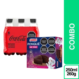 Combo Coca-Cola Zero + Ponque Bimbo Vino 