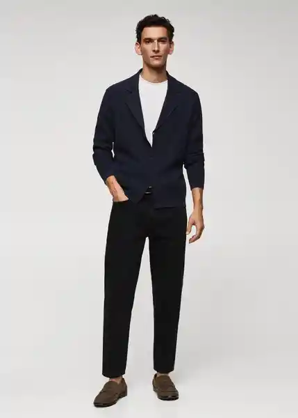 Cárdigan Tuck Navy Talla S Hombre Mango