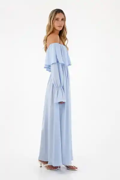 Vestido Largo Elle Azul Talla 00 XS