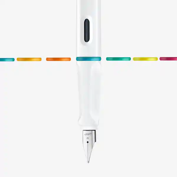 Lamy Estilógrafo Safari Blanco Anillo Multicolor