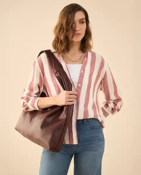 Camisa Rojo Cinabrio Oscuro Talla XS 611G025 Esprit
